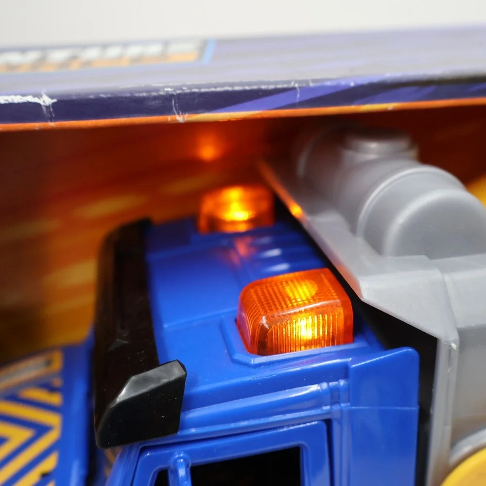 Adventure Force Cement Mixer Toy Truck Kids Blue NIB Worn Box Lights Sound